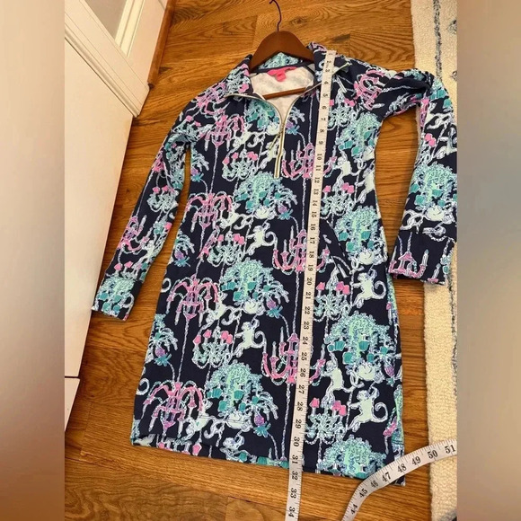 Lilly Pulitzer Skipper Dress Womens XXSmall Long Sleeve Pop Up Monkey Trouble - Picture 13 of 14